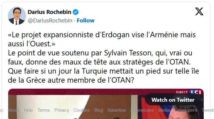 «Le projet expansionniste d’Erdogan vise l’Arménie mais aussi l’Ouest.»