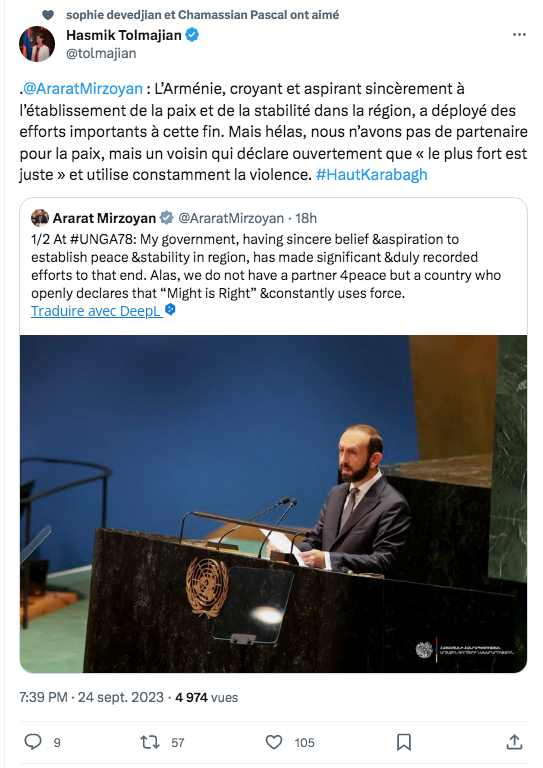 Nous n&rsquo;avons pas de partenaire pour la paix