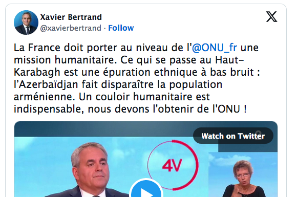 La France doit porter au niveau de l&rsquo;⁦‪@ONU_fr‬⁩ une mission humanitaire.