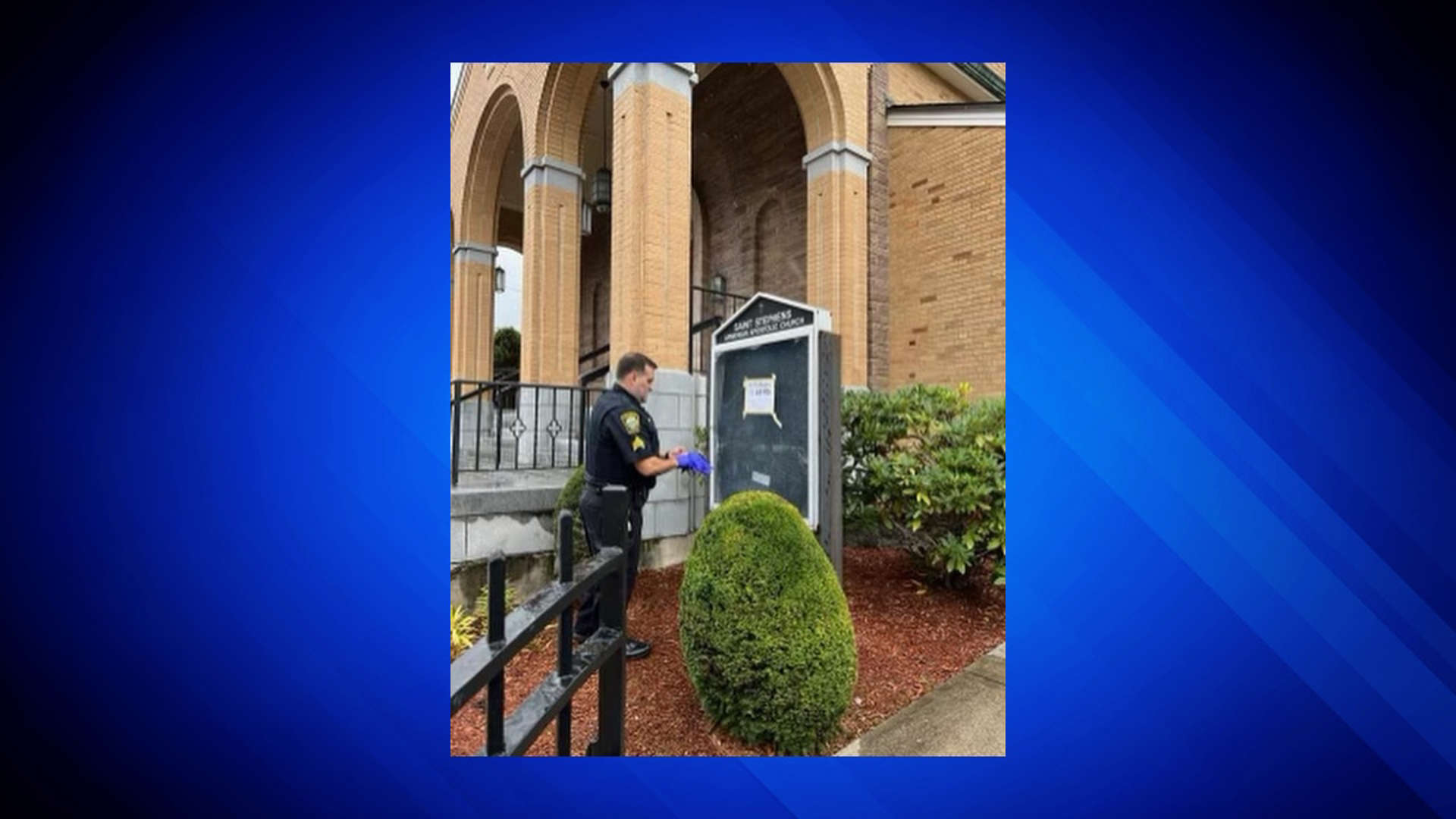 Message de haine sur l&rsquo;église arménienne de Watertown près de Boston