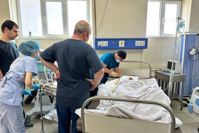 L&rsquo;état de 7 habitants de l’Artsakh gravement brûlés, transférés vers l&rsquo;Arménie reste grave. Ils sont au Centre National des Brûlés à Erévan