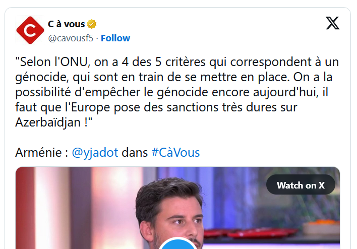 Selon l&rsquo;ONU, on a 4 des 5 critères qui correspondent à un génocide, qui sont en train de se mettre en place.