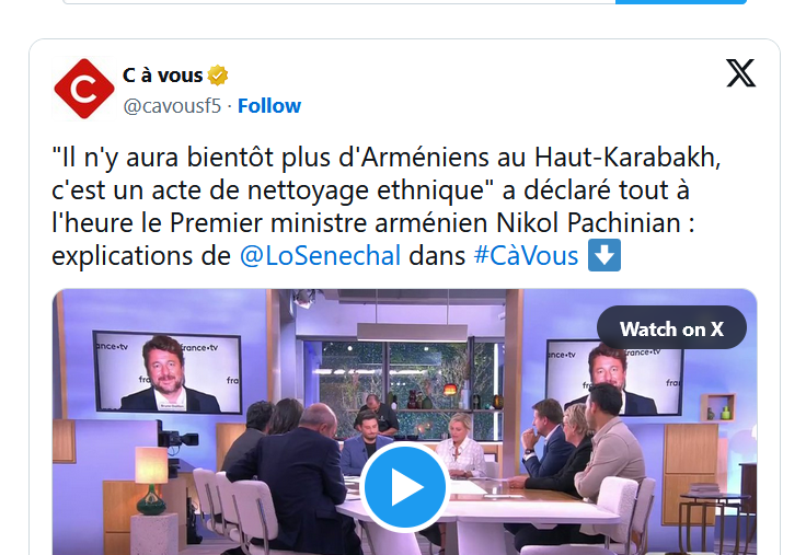Il n&rsquo;y aura bientôt plus d&rsquo;Arméniens au Haut-Karabakh, c&rsquo;est un acte de nettoyage ethnique