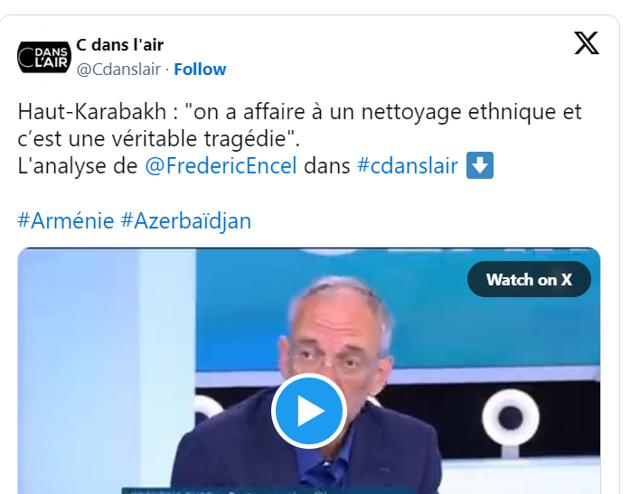 Haut-Karabakh : « on a affaire à un nettoyage ethnique et c’est une véritable tragédie ».