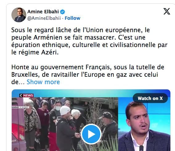 Sous le regard lâche de l&rsquo;Union européenne, le peuple Arménien se fait massacrer. C&rsquo;est une épuration ethnique, culturelle et civilisationnelle par le régime Azéri.