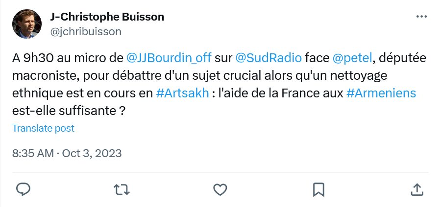 Mardi 9:30 chez Bourdin (Sud Radio) avec Anne-Laurence Petel
