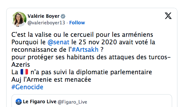 C’est la valise ou le cercueil pour les arméniens