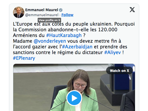 L&rsquo;Europe est aux côtés du peuple ukrainien. Pourquoi la Commission abandonne-t-elle les 120.000 Arméniens du #HautKarabagh ?