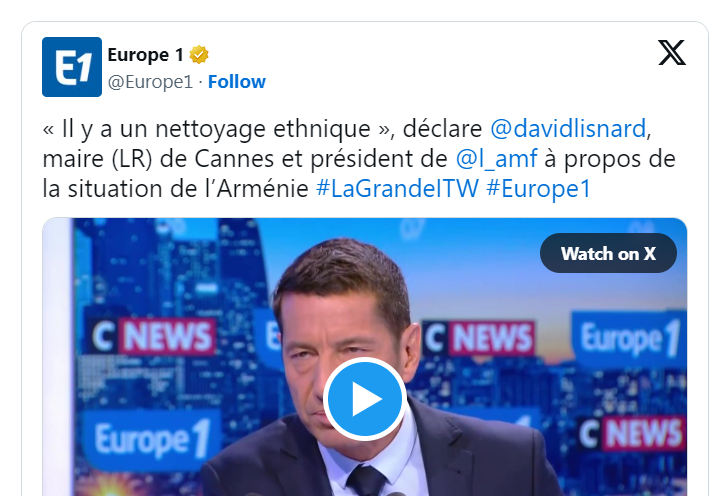 « Il y a un nettoyage ethnique », déclare  @davidlisnard , maire (LR) de Cannes et président de  @l_amf