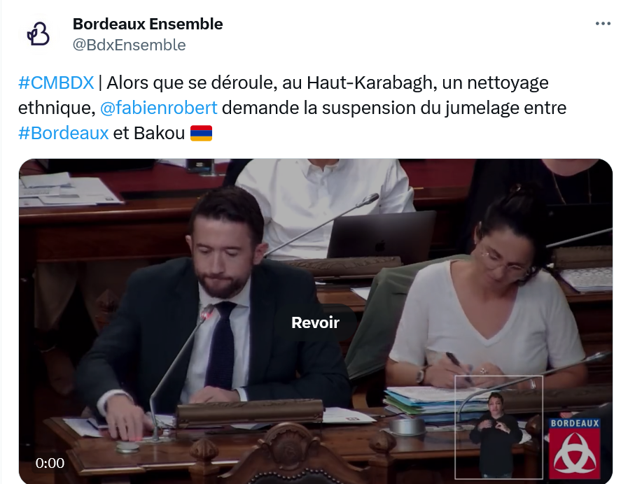 Bakou est jumelé avec Bordeaux