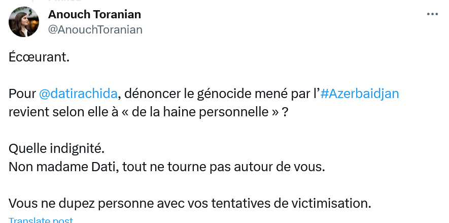 Non madame Dati, tout ne tourne pas autour de vous !