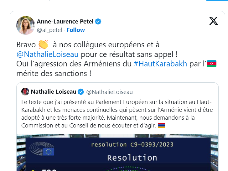 Bravo 👏  à nos collègues européens et à  @NathalieLoiseau  pour ce résultat sans appel !
