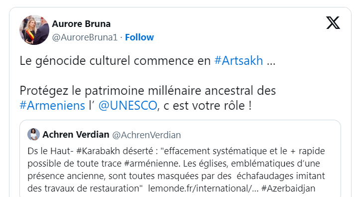 Le génocide culturel commence en #Artsakh …