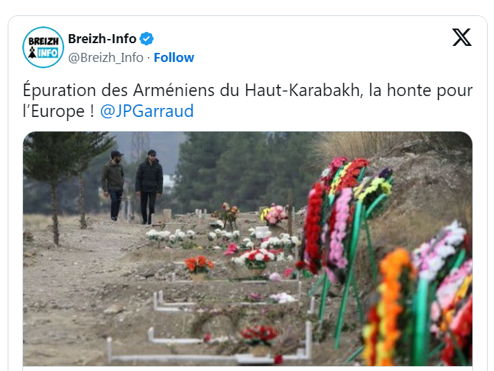 Épuration des Arméniens du Haut-Karabakh, la honte pour l’Europe !  @JPGarraud