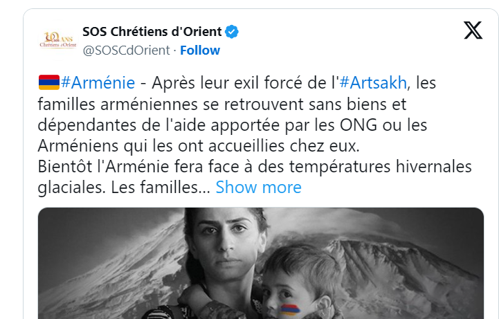 Après leur exil forcé de l&rsquo;#Artsakh, les familles arméniennes se retrouvent sans biens et dépendantes de l&rsquo;aide apportée par les ONG ou les Arméniens qui les ont accueillies chez eux.