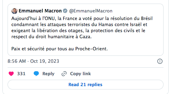 Que n&rsquo;avez-vous pas initié une résolution il y a 1 mois condamnant l&rsquo;Azerbaïdjan qui attaquait l&rsquo;#Artsakh et exigeant la libération des otages, la protection des civils et le respect du droit humanitaire ! Faute de quoi, 100.000 #Armeniens ont dû prendre la route de l&rsquo;exode…