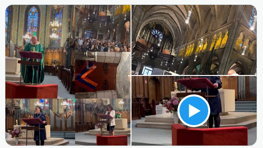 Heureuse d&rsquo;avoir participé à la messe de solidarité pour l&rsquo;#Arménie à #Pau, un moment de communion et de soutien pour le peuple arménien.
