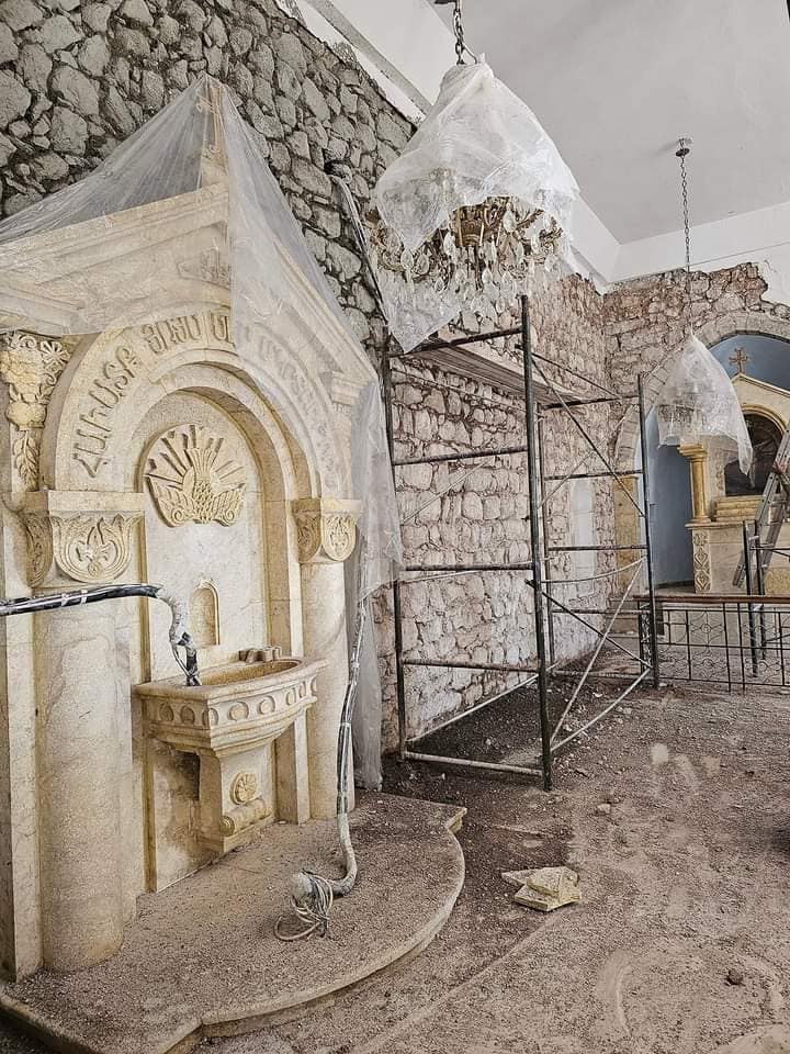 L&rsquo;église arménienne de la Sainte Mère de Dieu à Kesab (Syrie) est en rénovation