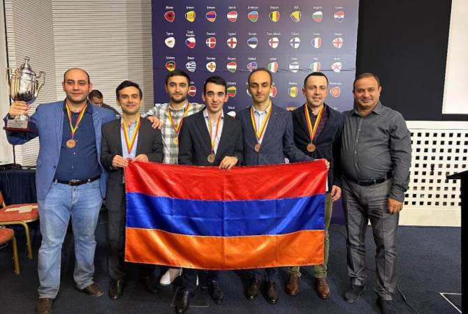 Équipe d&rsquo;échecs masculine d’Arménie a gagné la médaille de bronze des Championnats d’Europe par équipes à Budova (Monténégro)