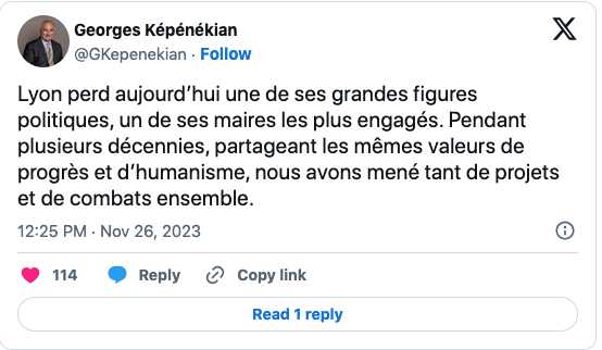 Lyon perd l&rsquo;une de ses grandes figures