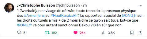 L&rsquo;ONU et la destruction du patrimoine arménie par l&rsquo;Azerbaïdjan