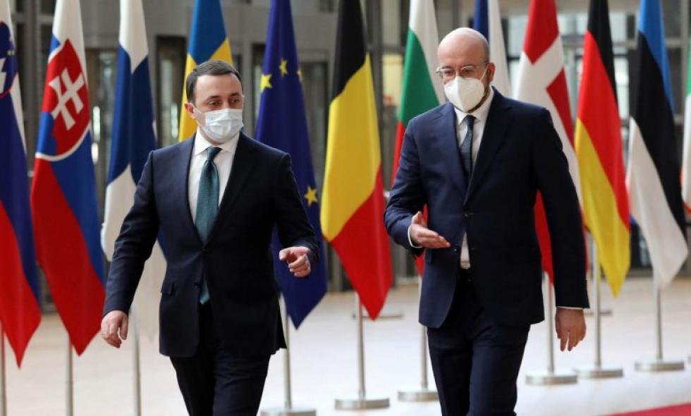 Garibashvili et Michel discutent des progrès réalisés par la Géorgie sur la voie de la candidature à l&rsquo;UE