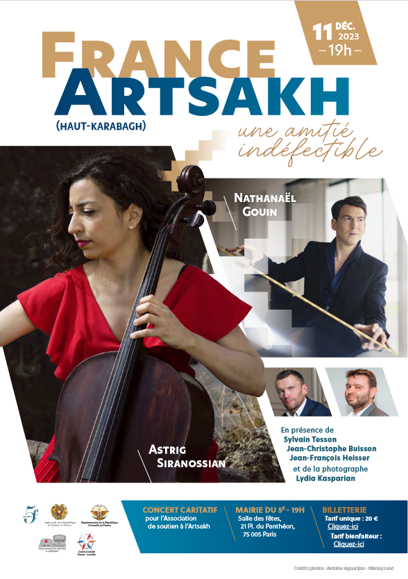 Concert pour l&rsquo;Artsakh le 11 décembre