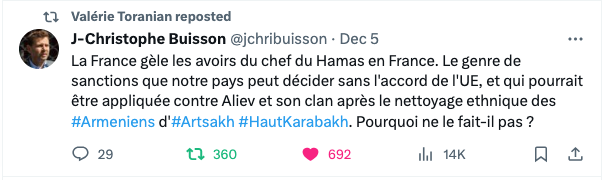Pourquoi la France ne gèle-t-elle pas les avoirs d&rsquo;Aliev en France ?