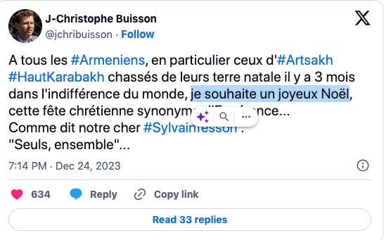Je souhaite un joyeux Noël…