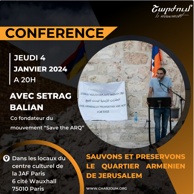 Conférence : sauvons et préservons le quartier arménien