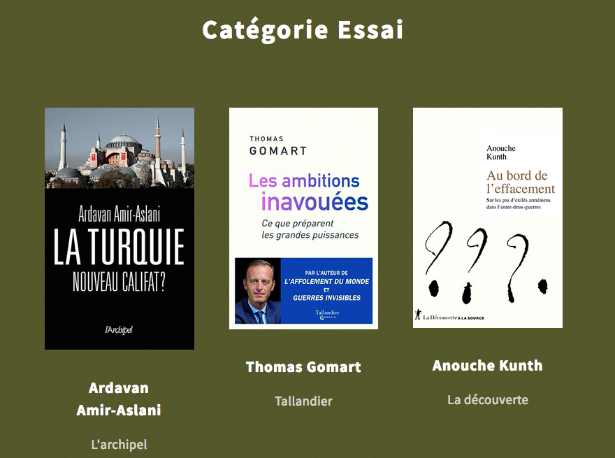 Les Trophées des NAM catégorie Essai
