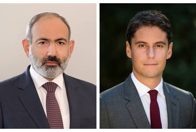 Nikol Pachinian a félicité Gabriel Attal Premier ministre français et l&rsquo;a invité à une visite officielle en Arménie