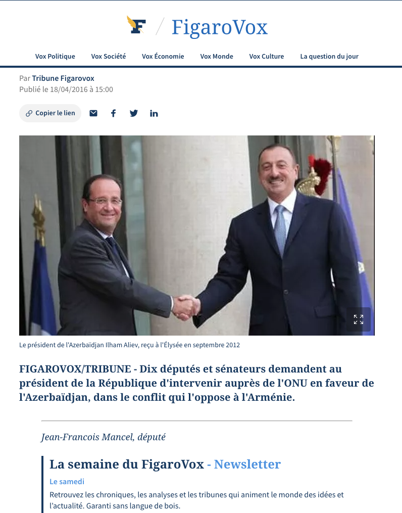 Dati, les Arméniens de France affligés