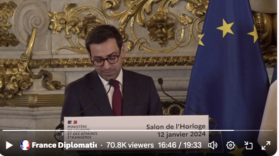 S.Sejourne remercie Colonna pour son soutien à l&rsquo;Arménie