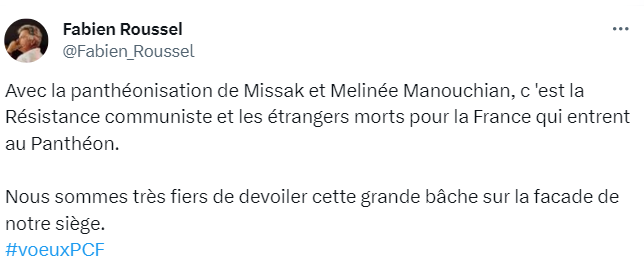 Panthéon : Missak et Melinée Manouchian, Symboles de la Résistance.