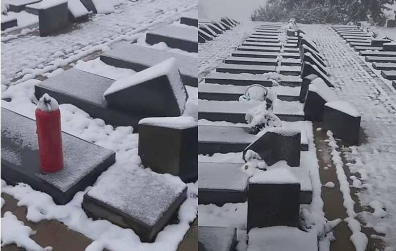 L&rsquo;Azerbaïdjan a vandalisé en Artsakh occupé le cimetière arménien du village de Haterk dédié aux victimes de la guerre de l’Artsakh