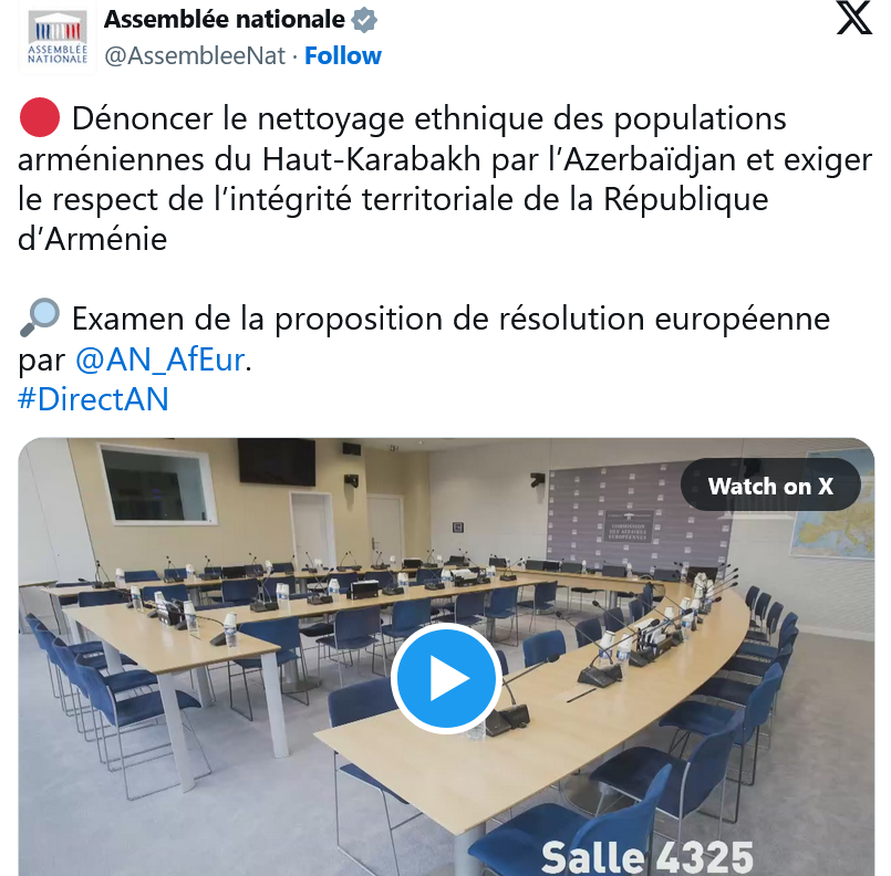 Exiger le respect de l’intégrité territoriale de la République d’Arménie
