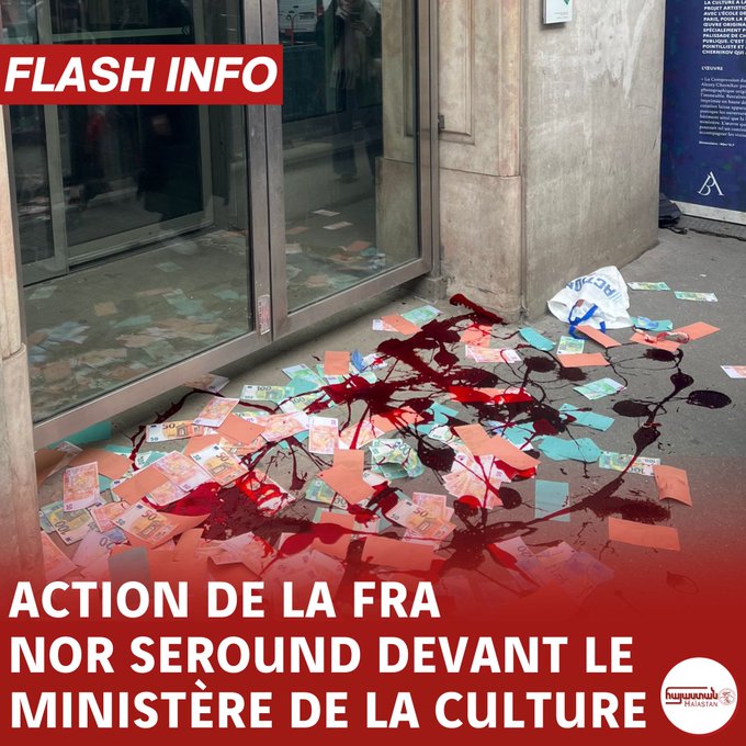 Action de la FRA Nor Seround devant le Ministère de la Culture