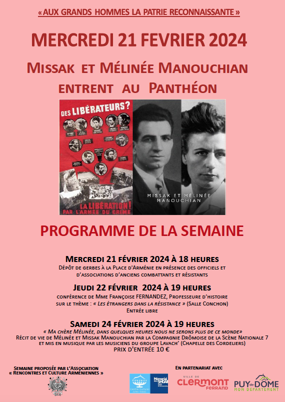 Une semaine d&rsquo;hommages à Missak Manouchian