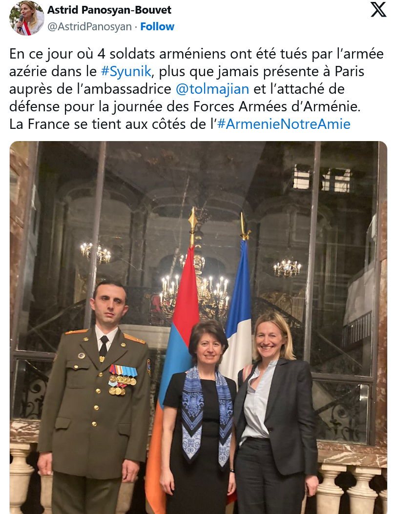 La France se tient aux côtés de l’#ArmenieNotreAmie