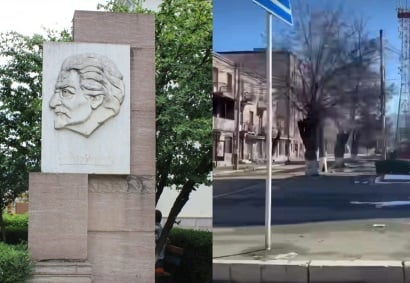 L&rsquo;Azerbaïdjan a enlevé le buste de l&rsquo;écrivain arménien Hakob Hakobyan à Stepanakert occupée