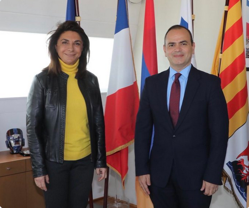 Heureuse de recevoir Zareh Sinanyan, haut-commissaire à la diaspora d’Arménie