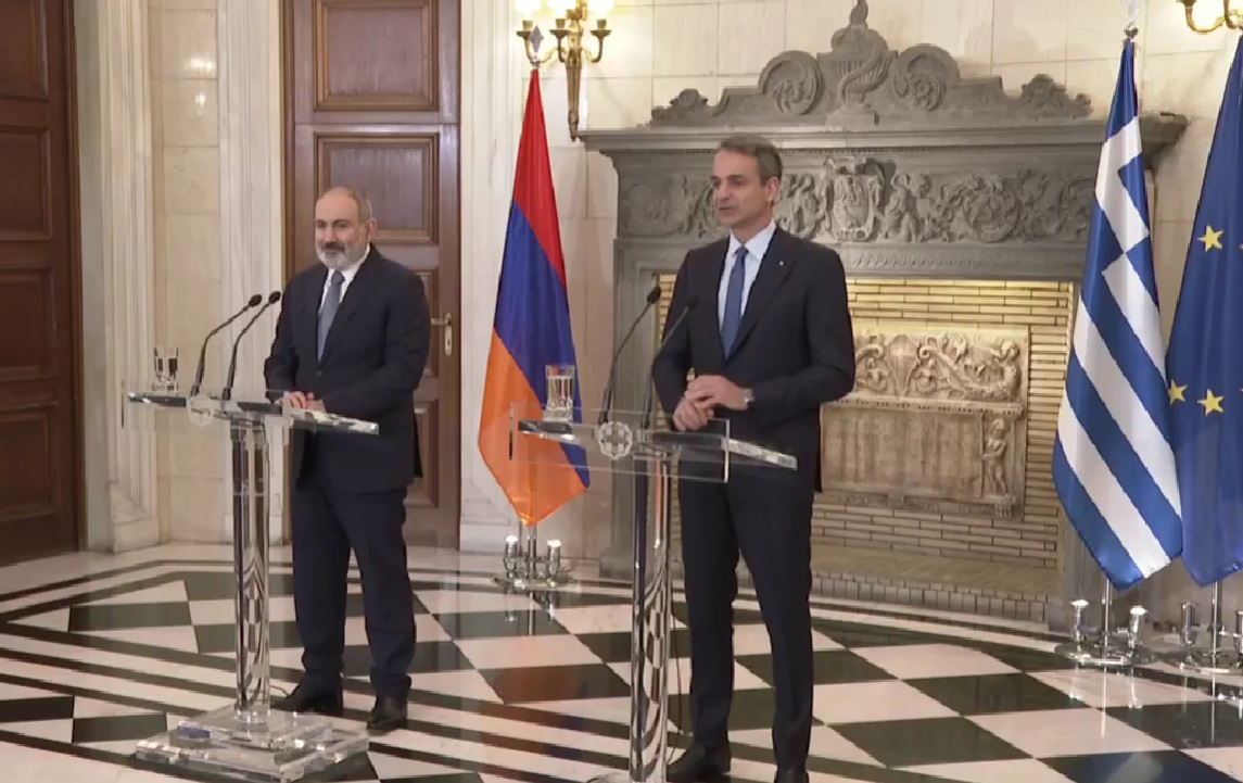 Kyriakos Mitsotakis : La visite du Premier ministre de la République d&rsquo;Arménie est une autre étape importante pour renforcer les excellentes relations entre la Grèce et l&rsquo;Arménie