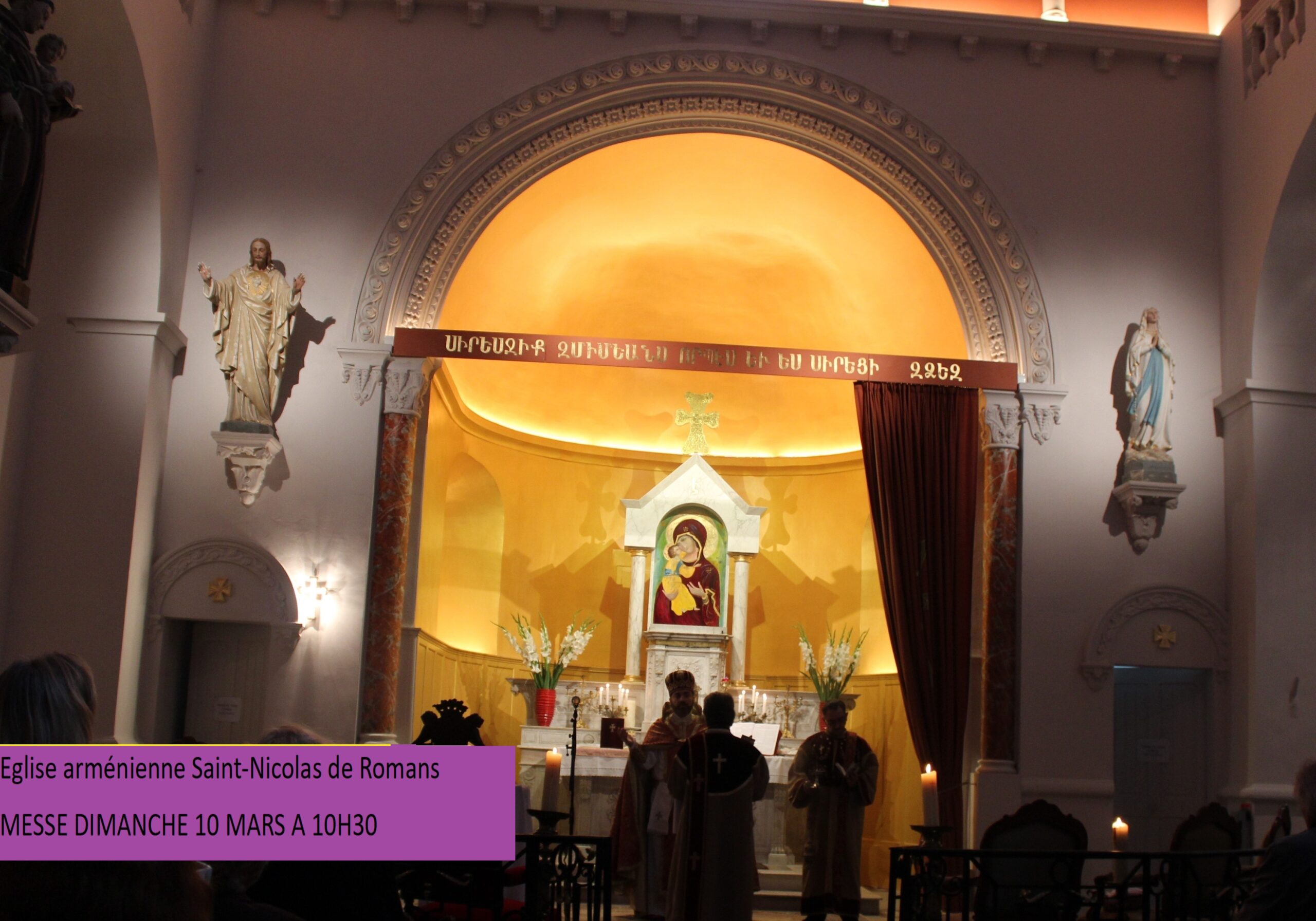 Eglise arménienne Saint-Nicolas de Romans : Messe ce dimanche 10 mars (10h30)