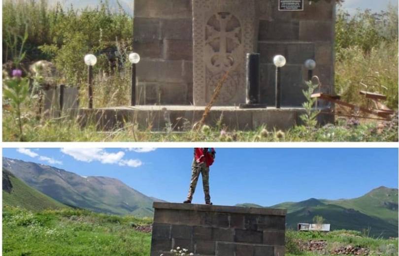 Les Azerbaïdjanais ont détruit le mémorial des victimes de la guerre de libération de l&rsquo;Artsakh, le khachkar du VIIIe siècle a disparu