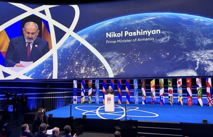 L&rsquo;énergie nucléaire est la pierre angulaire de notre stratégie a affirmé Nikol Pachinian lors du premier sommet de l’énergie nucléaire à Bruxelles