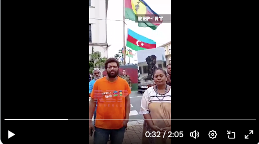 Le portrait d&rsquo;Aliev dans les rues de Noumea