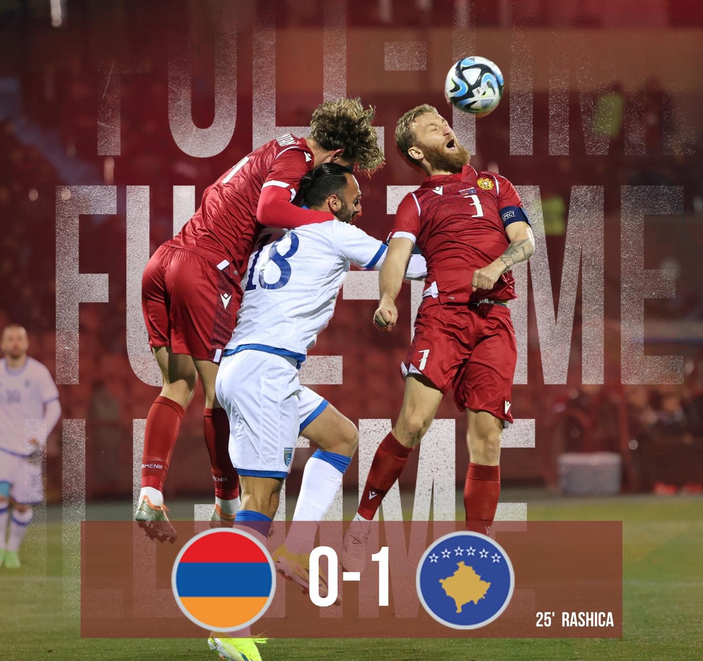 L’Arménie concède une courte défaite (0-1) à Erévan face au Kosovo