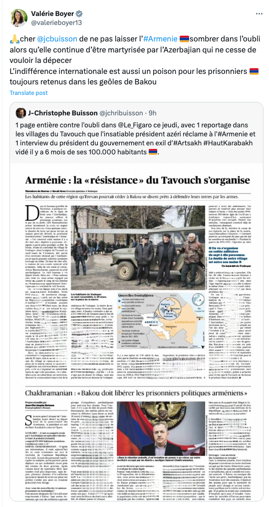 Le Figaro d&rsquo;aujourd&rsquo;hui. Merci à Jean-Christophe Buisson