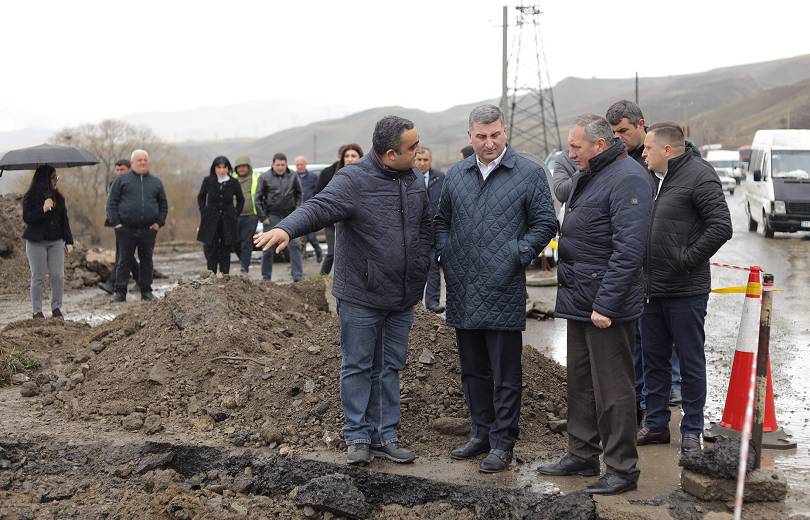 Gnel Sanosyan a observé les travaux de construction de l’autoroute frontalière entre la Turquie-Margara-Vanadzor-Tashir-Géorgie